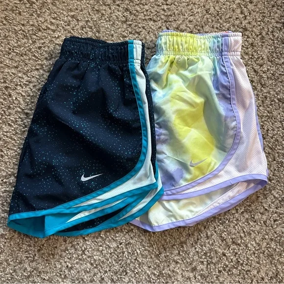 Nike Women’s Dry Fit Tempo Running Shorts - Blue and Pastel Bundle - Picture 1 of 7